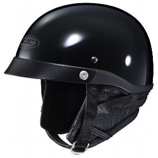 Hjc Youth Motorcycle Helmet - Adult HJC Motorcycle Half Helmet with Removable Curtain DOT Approved CL-IRONROAD