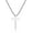silvery, variant on Fashionable, minimalist, personalized men's and women's smooth cross titanium steel necklace, fashionable and trendy men's hip-hop pendant