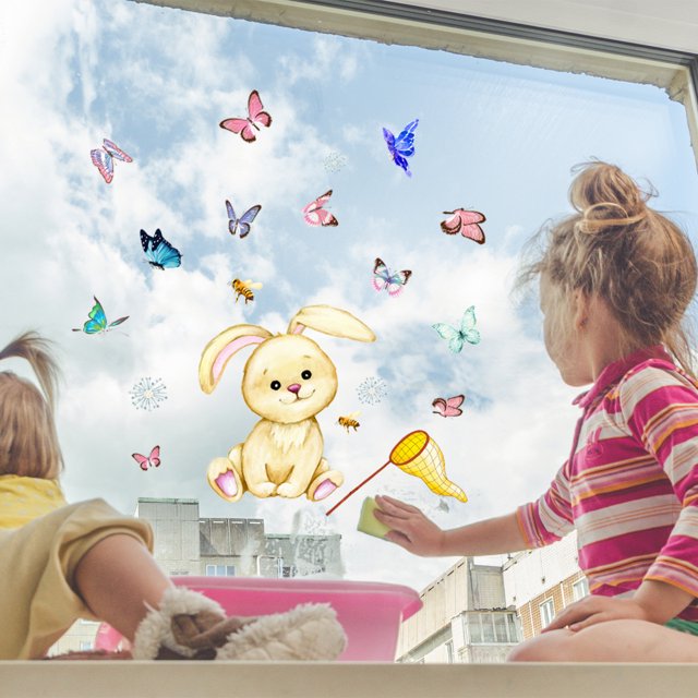 sales and clearance Wall Stickers Electrostatic Stickers Window Double-sided Visual Decorative Wall Stickers