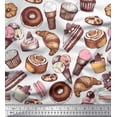 thumbnail image 1 of Soimoi Velvet Fabric Cupcake,Donut & Cookies Food Printed Fabric 1 Yard 58 Inch Wide, 1 of 3