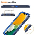thumbnail image 6 of Xhy Samsung Galaxy A13 5G Case with Belt Clip Holster Privacy Screen and Lens Protector Military Grade Full Body Drop Resistant 3 in 1 Rugged Durable Detachable for Galaxy A13 5G Phone - Dark Blue, 6 of 9