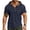 Blue, variant on BRGZLK Men Short Sleeve Hooded Pullover Solid Color Blocked Zipper T Shirt with Front Pocket For Everyday Comfort and Streetwear Vibe