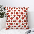 thumbnail image 4 of Yiaed Hand Drawn Tomatoes Print Pillow Covers Super Soft Decorative Square Throw Pillow Covers Case Cushion Covers for Sofa Couch Bedroom Car Decor（No pillow core）-22"x22", 4 of 7