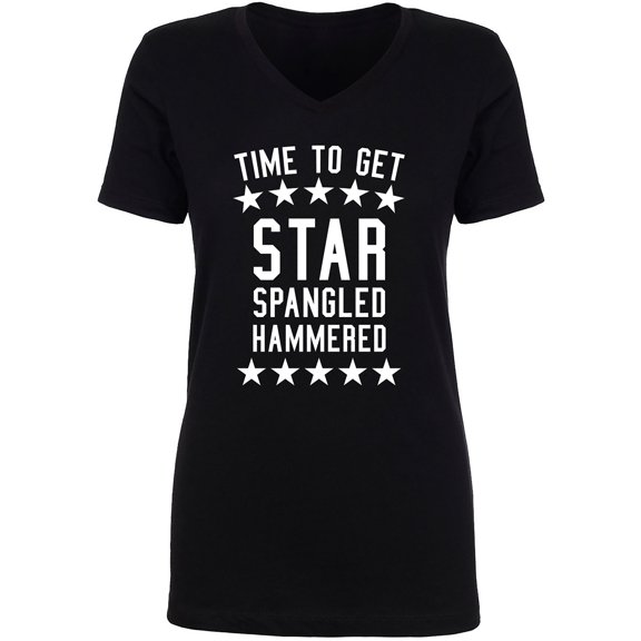 Time To Get Star Spangled Womens V-Neck T-Shirt