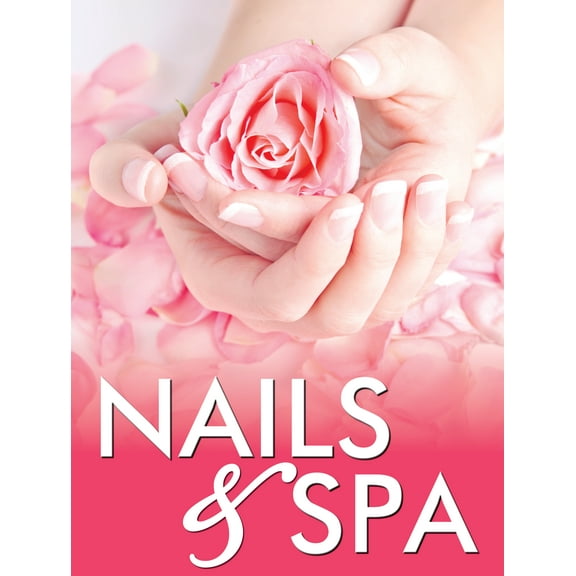 Holographic Window Decal- Nails & Spa Design (36" x 48")