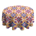 thumbnail image 3 of Design Pattern Round Tablecloth 60 Inch – Waterproof Polyester Table Cover with Full Print Design, Wrinkle Resistant & Washable for Kitchen Dining Party Decor, 3 of 6
