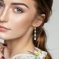 thumbnail image 2 of Created Forever Women's 12 1/2ct TW Lab Grown Diamond 14k White Gold Drop Earrings, 2 of 7