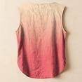 thumbnail image 4 of cotton linen tops for women Sleeveless Shirt Button V Neck Trendy T-Shirts Summer Lightweight Beach Vacation Outfits, 4 of 5
