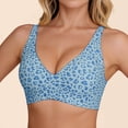 thumbnail image 3 of Gunia Seamless Jelly Bras For Women Leopard Print Supportive Wireless Bras Full Coverage Breathable Soft Push Up Plus Size for Older Women, 3 of 4