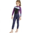 thumbnail image 3 of Kids Girls Long Sleeve One Piece Wetsuits Swimsuits, 3 of 5