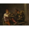 thumbnail image 3 of Adriaen Brouwer 14x12 Black Modern Framed Museum Art Print Titled - Peasant Smoking Tobacco in a Tavern (1627-1630), 3 of 5