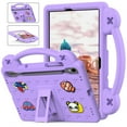 thumbnail image 3 of SaniMore Kids Case for Samsung Galaxy Tab S9 11" 2023 SM-X710/X716B/X718U and for Galaxy Tab S8 2022 / S7 2020, EVA Shockproof Rotate Handle Folding Stand Cute Bear Cover for Boys Girls, Purple, 3 of 10