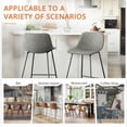 thumbnail image 3 of Dycanpo 24" Counter Height Bar Stools Set of 2 with Back, Faux Leather for Home Kitchen Island, Gray, 3 of 10