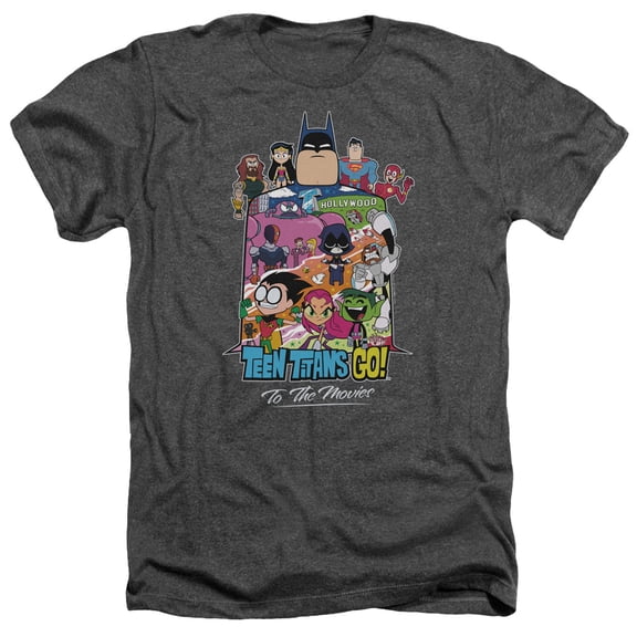 Teen Titans Go To The Movies - Hollywood - Heather Short Sleeve Shirt - X-Large