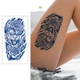 thumbnail image 4 of (GZXQB-025-030 E) 6 piezas pegatinas tatuaje semipermanentes jugo pegatinas tatuajes hierbas para hombres y mujeres serie abstracta semipermanente 120*220 mm, 4 of 9