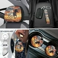 thumbnail image 4 of Uorisanigo Running Horses Car Seat Cover 18 PCS, Steering Wheel Covers Universal Seat Belt Shoulder Pad Car Coasters Shift Knob Hand Brake Covers Headrest Center Console Cover and Key Chains, 4 of 7
