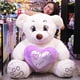 thumbnail image 5 of PELUCHERIA - Oso Rechoncho Blanco ILY con corazon Morado, 5 of 5