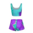 thumbnail image 3 of USSUMA High Waisted Shorts Women Gradient Prints Hotpants Pull-on Sexy Camisole Tops High Waist Gym Shorts Sports Comfortable Shorts Suit Relaxed Fit Shorts for Women for Beach Purple Xxl, 3 of 5