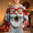 thumbnail image 4 of Qzwdhjm Girls Christmas Sweatshirts Long Sleeve Crewneck Sweatshirt with Santa Print Loose Casual Christmas Pullovers 5-15 Years, 4 of 8