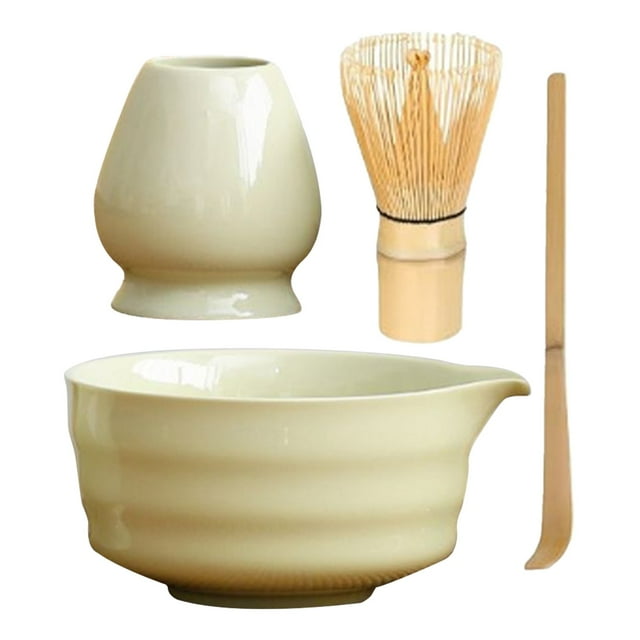 Ensemble de Fouets à Matcha 5 Pcs Ensemble de Matcha Comprend Bol à Matcha avec Bec Fouet Chasen avec Support en Céramique Kit de Matcha Kit de Matcha pour pour Amateurs de Matcha