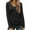 Black, variant on Long Sleeve Shirt for Woman V-Neck T Shirt Solid Casual Basic Tops Fall Tees Summer Clothing