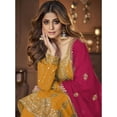 thumbnail image 3 of Ready to Wear Indian Pakistani Designer Salwar Kameez Anarkali Lengha Suits ( Yellow, XXL - 46 ), 3 of 5