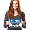 thumbnail image 4 of Do Not Pour Chemicals Down This Sink Sign, OSHA Notice Sign,, 4 of 8