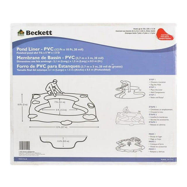 Beckett RP 7206910 12 x 10 Pi. Doublure Étang Grand