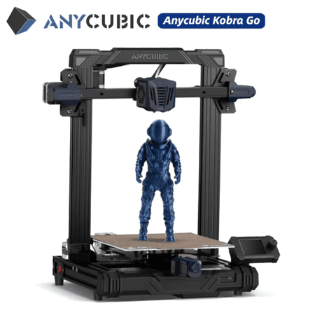Anycubic Kobra Go, FDM Black 3D Printer Filament DIY Kit Auto Leveling with 25-Point Precise Leveling