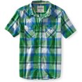 thumbnail image 1 of Aeropostale - Camisa con botones para hombre, diseño de bulldog a cuadros, color verde, extragrande, 1 of 1