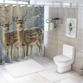 thumbnail image 7 of Patifu Deer Snow Bathroom Shower Curtain Set 100% Polyester Washable Shower Curtain with Hooks 69"x72, 7 of 7