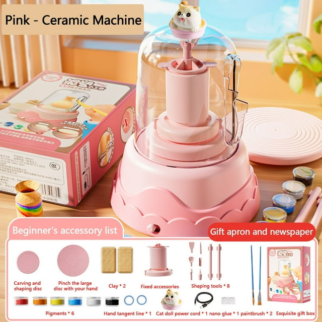 Ovzne Kids Pottery Machine Pottery Tools DIY Pottery Practice Tools Set On Clearance