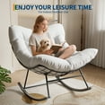 thumbnail image 6 of Outdoor Rocking Chair,Indoor Papasan Chair,Oversized Egg Rocking Chair with Thick Cushion, Rattan Wicker Rocker Lounge Chair for Bedroom, Living Room, Patio, Garden, Porch, 6 of 6