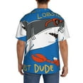 thumbnail image 3 of Kdxio Men's Hawaiian Shirt for Men Short Sleeve Shirt Shark With Sunglasses and Lobste Summer Casual Holiday Beach Button Down T-Shirts, 3 of 5