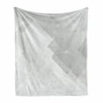 thumbnail image 1 of Grey Soft Flannel Fleece Throw Blanket, Abstract Soft Tones Featured Perspective Stripes Reflection Rays Artisan Artwork Print, Cozy Plush for Indoor and Outdoor Use, 50" x 60", Cloud, by Ambesonne, 1 of 6