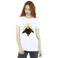 thumbnail image 2 of DC Comics T-Shirt Boyfriend en Coton Noir Adam Rising Symboles Dorés pour Femmes, 2 of 4
