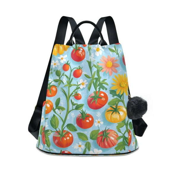 FORMRS Women's Travel Backpack Purse Anti-Theft Hidden Pockets Casual Shoulder Bag, Various Tomatoes
