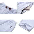 thumbnail image 4 of Tyhengta Mens Shorts Casual Drawstring Zipper Pockets Elastic Waist White 44, 4 of 8