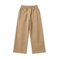 thumbnail image 5 of Wide Leg Sweatpants Women Baggy Straight Leg Joggers with Pockets Soft Fleece Sweat Pants Camel L, 5 of 5