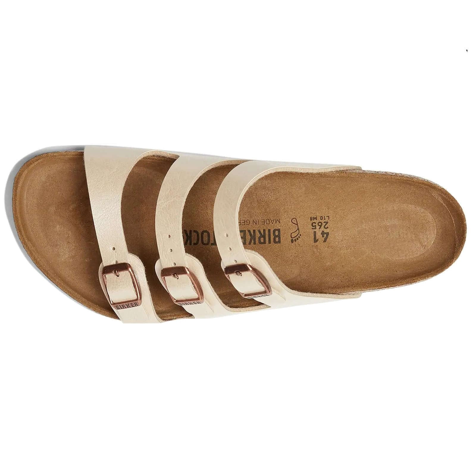 Birkenstock Unisex Florida BS Birko-Flor Graceful Pearl White Sandals 7 W / 5 M US
