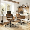thumbnail image 3 of Homy Casa Suede Swivel Rolling Task Chair – Height Adjustable for Home Office & Vanity, 3 of 9