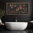 thumbnail image 2 of IDEA4WALL Extra Large Framed Canvas Print Wall Art Midnight Garden Vintage Floral Pattern Artwork Nature Vintage Pastel Colorful Fine Art Decorative Relax/Calm for Rooms Decor - 60"x30", 2 of 5