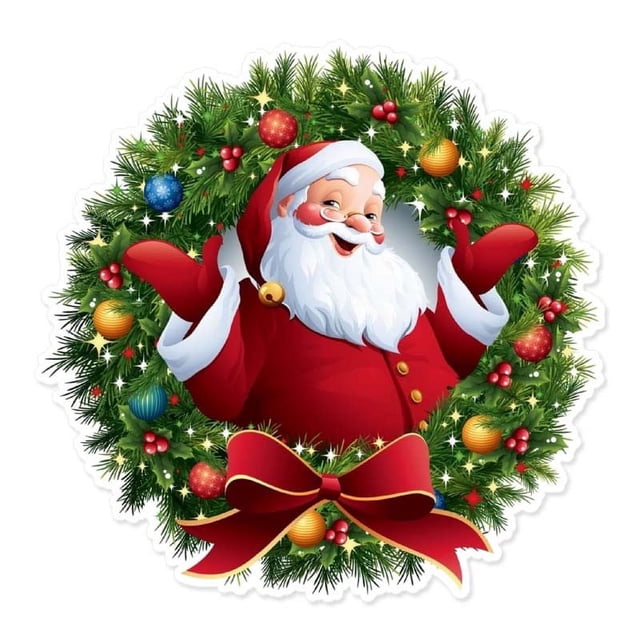 JJKBVCLO Christmas Sticker Decoration Living Wall Sticker Santa Merry Room PVC Wall Sticker