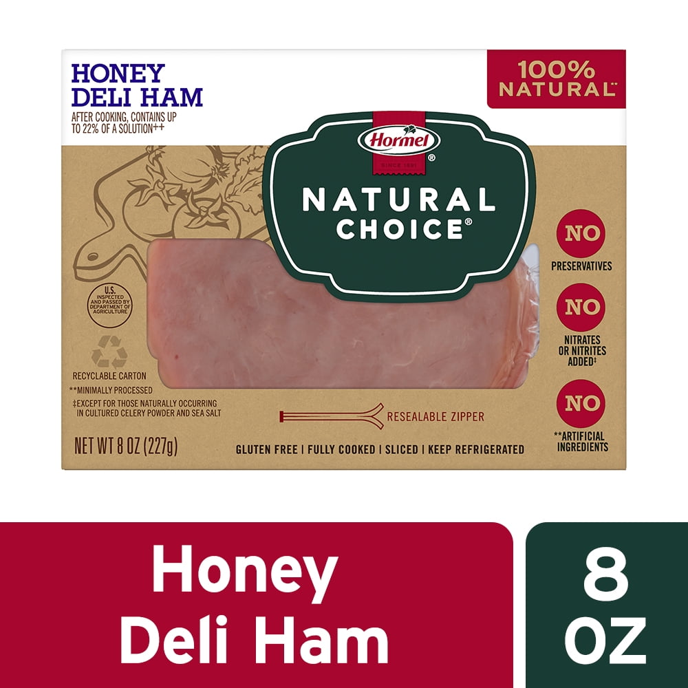 HORMEL NATURAL CHOICE Sliced Honey Deli Ham Lunch Meat, 8 oz