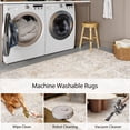 thumbnail image 5 of Lahome 9'x12'Washable Large Area Rug for Living Room,Neutral Boho Washable Area Rug 9x12 Non Slip Modern Farmhouse Bedroom Carpet Stain Resistant Low Pile Print Floor Rug for Dining Office, Kahaki, 5 of 9