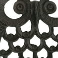 thumbnail image 3 of Benzara Metal Frame Owl Shape Trivet with Textured Details, Black, 3 of 3