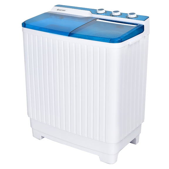 Costway Portable Washing Machine 20lbs Washer 8.5lbs Spinner Built-in Drain Pump Blue