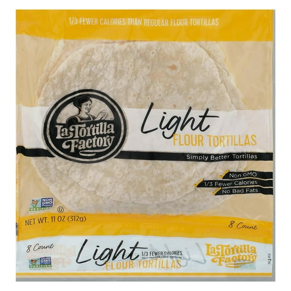 (Pack Of 10) La Tortilla Factory Light Flour Tortilla 11 Oz
