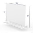 thumbnail image 4 of FixtureDisplays® 24PK 11x8.5" Clear Polystyrene Sign Holder Picture Frame Photo Menu Holder Countertop Display Rack 11193-3-11x8.5-24PK Peel off protective film (white) before use., 4 of 4