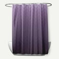thumbnail image 1 of Simply Daisy 70" W x 73" H Depth Perception Stripes Print Polyester Shower Curtain, Purple, 1 of 3